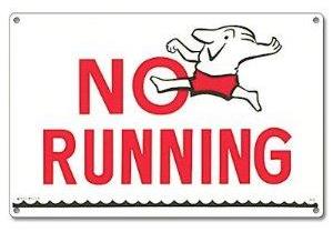 no running sign
